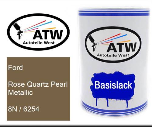 Ford, Rose Quartz Pearl Metallic, 8N / 6254: 500ml Lackdose, von ATW Autoteile West.